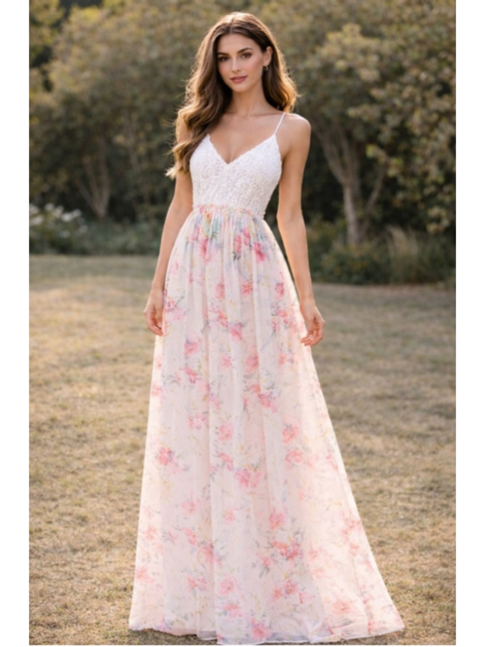 Nylon Apparel Floral Backless Maxi Dress – Size L